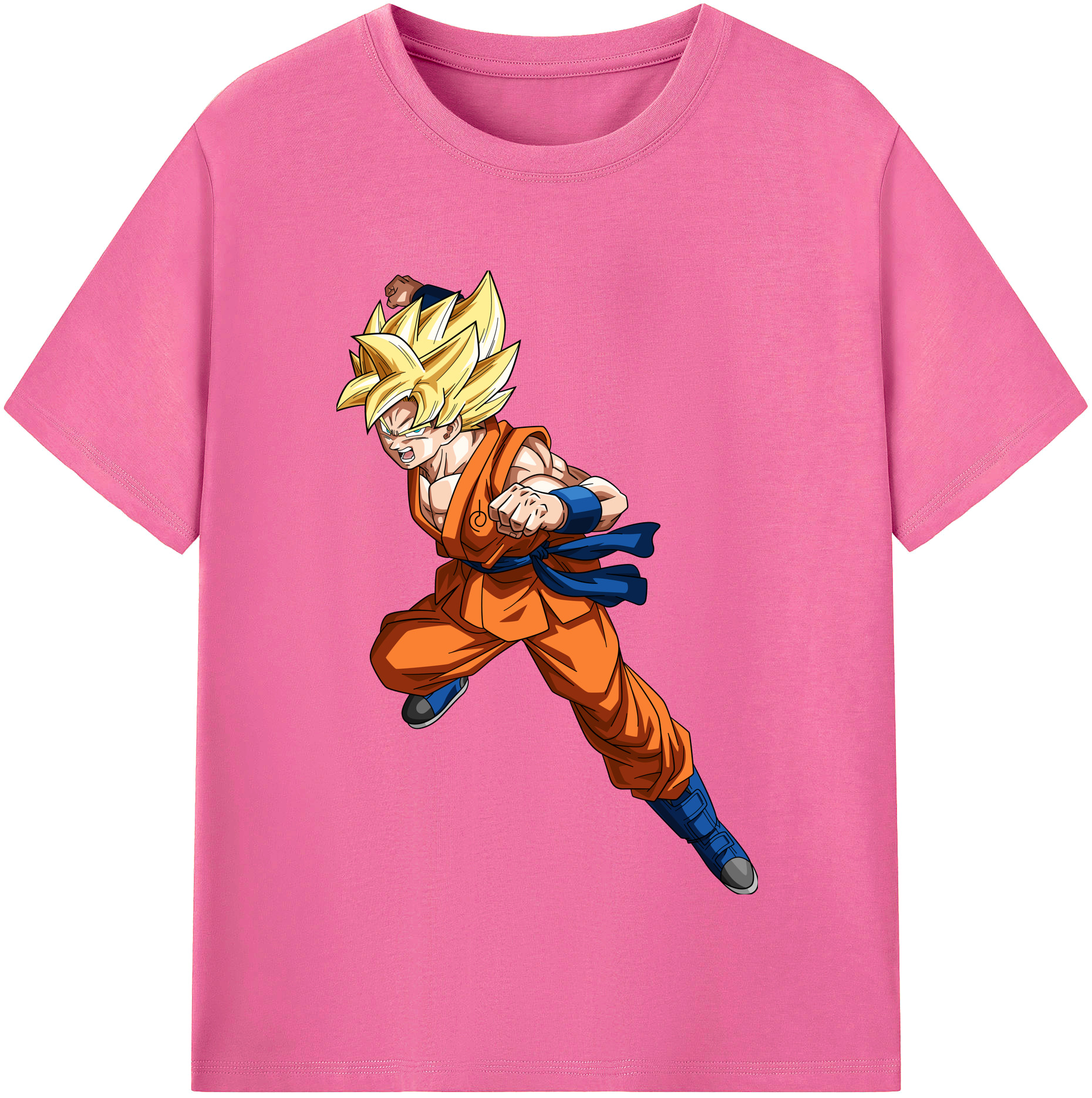 （画像用） ドラゴンボール 孫悟空（そん ごくう）Son Goku カカロット DRAGON BALL Kakarotto レディースカジュアルプリントTシャツ（綿100％）